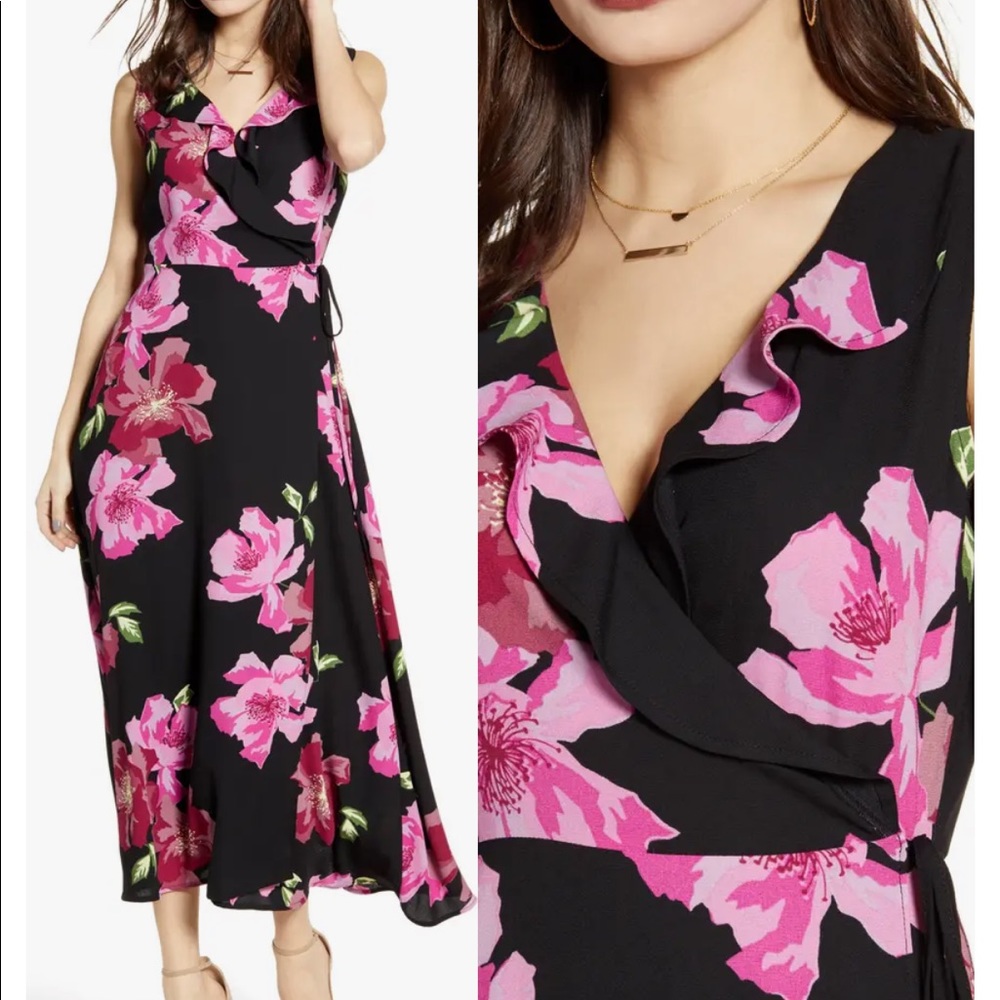 Leith Pink & Black Floral Size XS